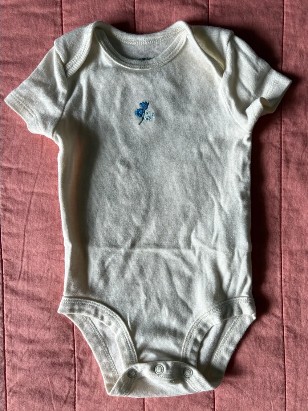 Carter's Cream and Blue Baby Garment